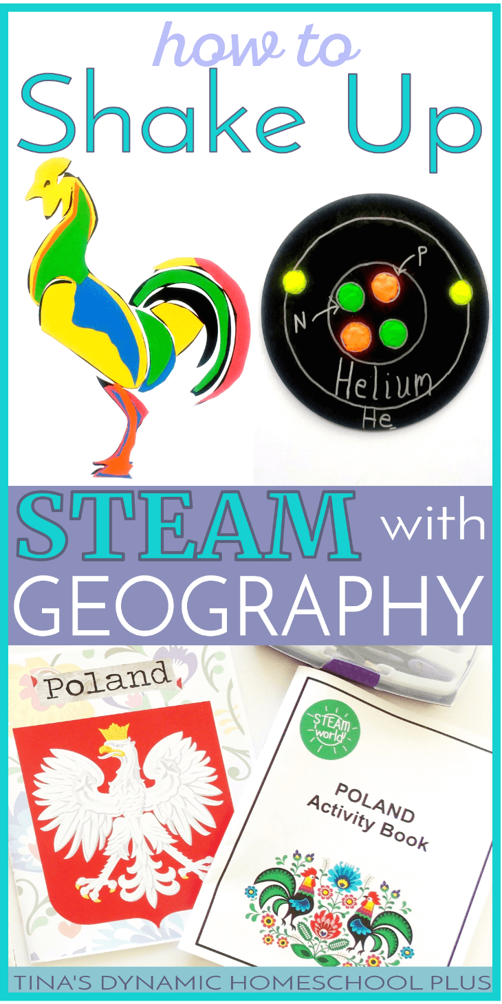 Science intimidates me, but I’ve always managed to teach it through one of my other strengths. I had a chance to shake up STEAM with geography. I used a country crate about Poland and used it to teach STEAM with geography, history and hands-on activities as a unit study. I love pick up and go resources that have everything in a crate that makes teaching STEAM and geography easy. Click here to read about it and grab it!