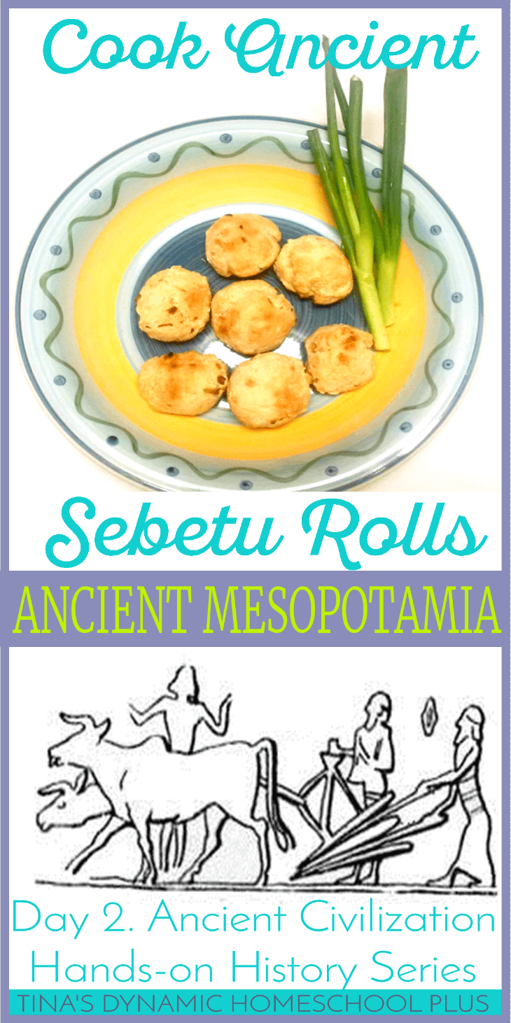 Day 2. Ancient Mesopotamia (Hands-on History): Cook Sebetu Rolls, I'm sharing a fun recipe to do while studying about Ancient Mesopotamia.