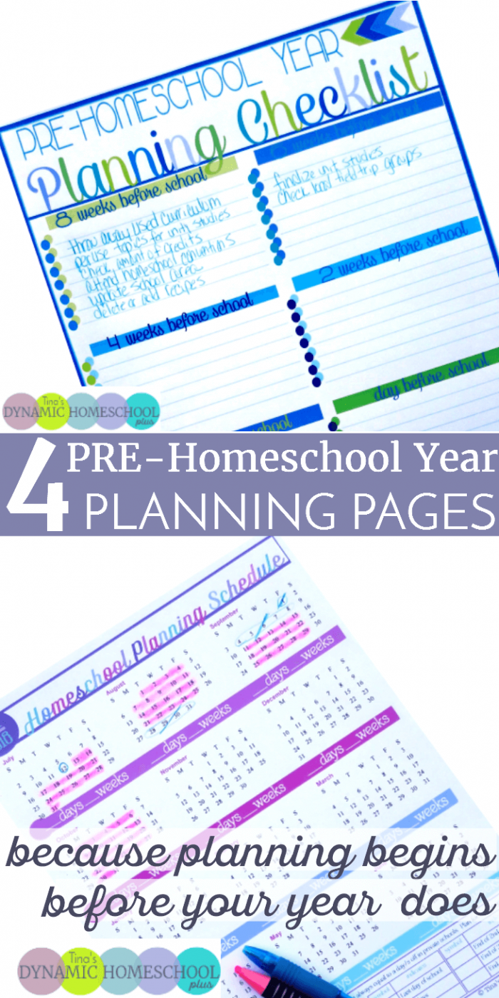 4 PRE-Homeschool Year Planning Pages (and tips to use them)