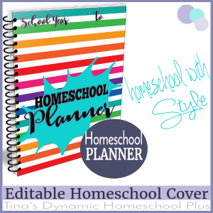 Splash Homeschool Editable Planner Cover 600x @ Tina's Dynamic Homeschool Plus