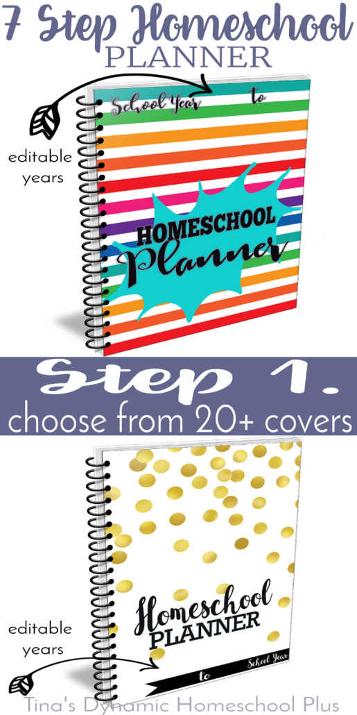 Two Unique Editable Homeschool Planner Covers!