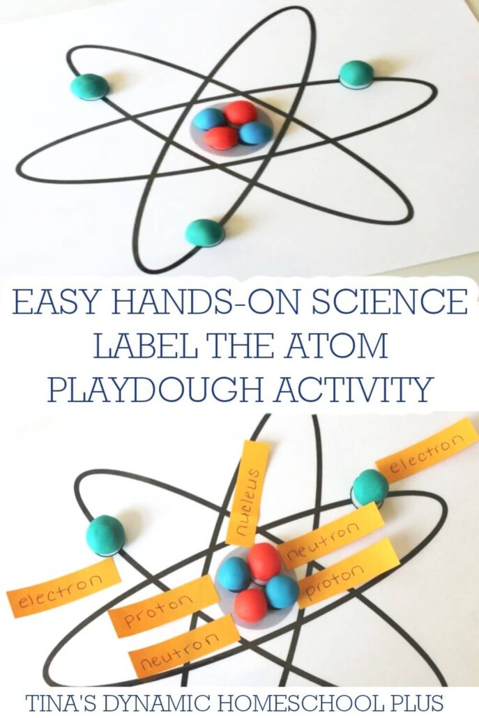 Easy Hands-On Science: Label the Atom Playdough Activity