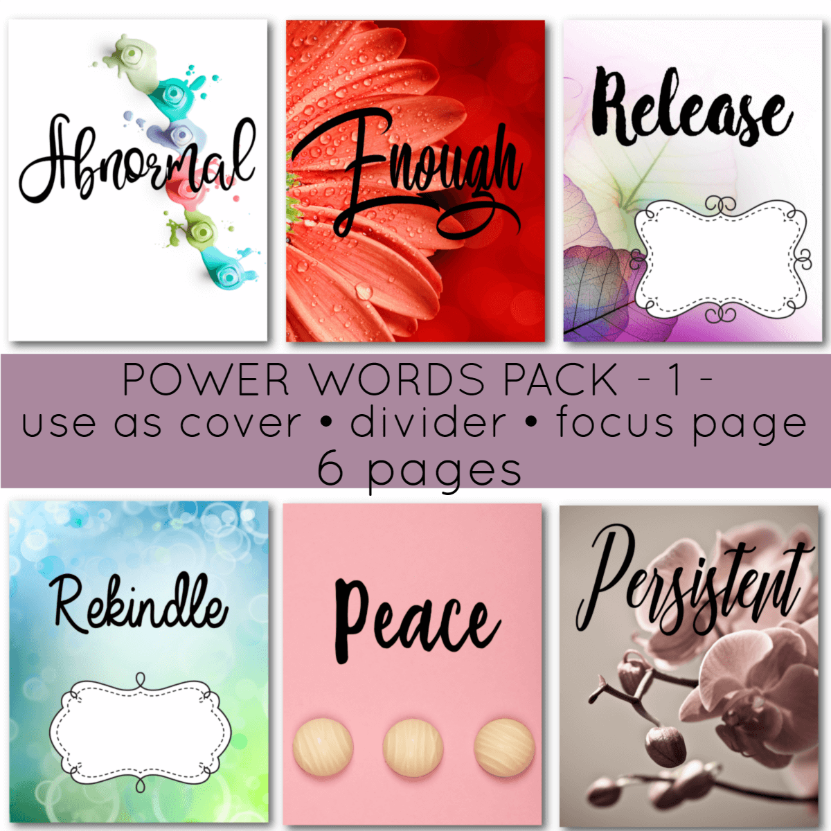 There is no denying the power of words to harness your thoughts. Now, put them in your homeschool planner. You’ll love these 6 pages of high quality images along with classical fonts for your 7 Step Homeschool Planner.