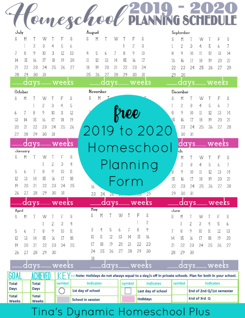 Free 2019-2020 Year Round Homeschool Planning Form (Hummingbird Color). I have the first color choice for the 2019 to 2020 Year Round Homeschool Planning form and I named this color scheme hummingbird. Long range planning is key to sticking to homeschool, so I know you'll love getting this first color choice early. CLICK HERE to grab this FREE homeschool planning form!