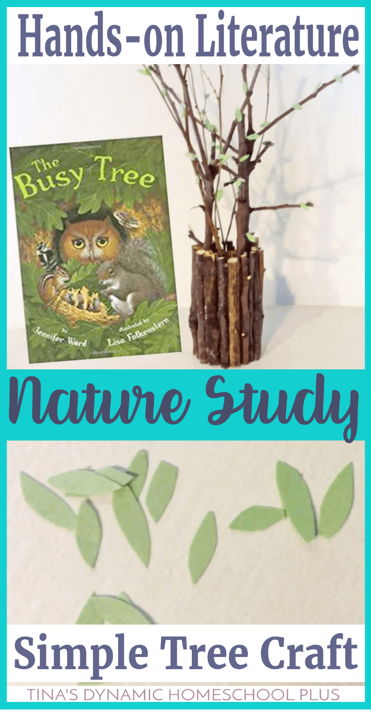 Hands-on Literature Nature Study: Simple Tree Craft! Spring is here, and that means most of us homeschooling mamas are getting out all our nature study materials, making notes, and organizing some fun educational activities to get our kids outside and learning some science (without them even realizing they are learning science).