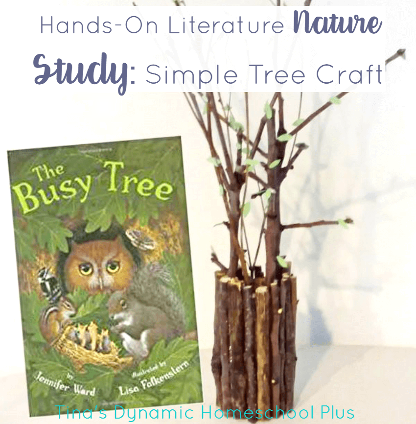 Hands-on Literature Nature Study: Simple Tree Craft! Spring is here, and that means most of us homeschooling mamas are getting out all our nature study materials, making notes, and organizing some fun educational activities to get our kids outside and learning some science (without them even realizing they are learning science).