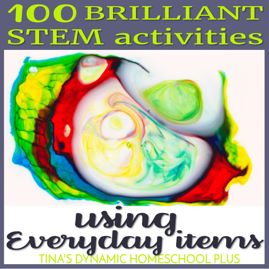 STEM learning has to be easy in my home and nothing is easier than using everyday items. Your kids will love these 100 brilliant STEM activities using everyday items. CLICK HERE!
