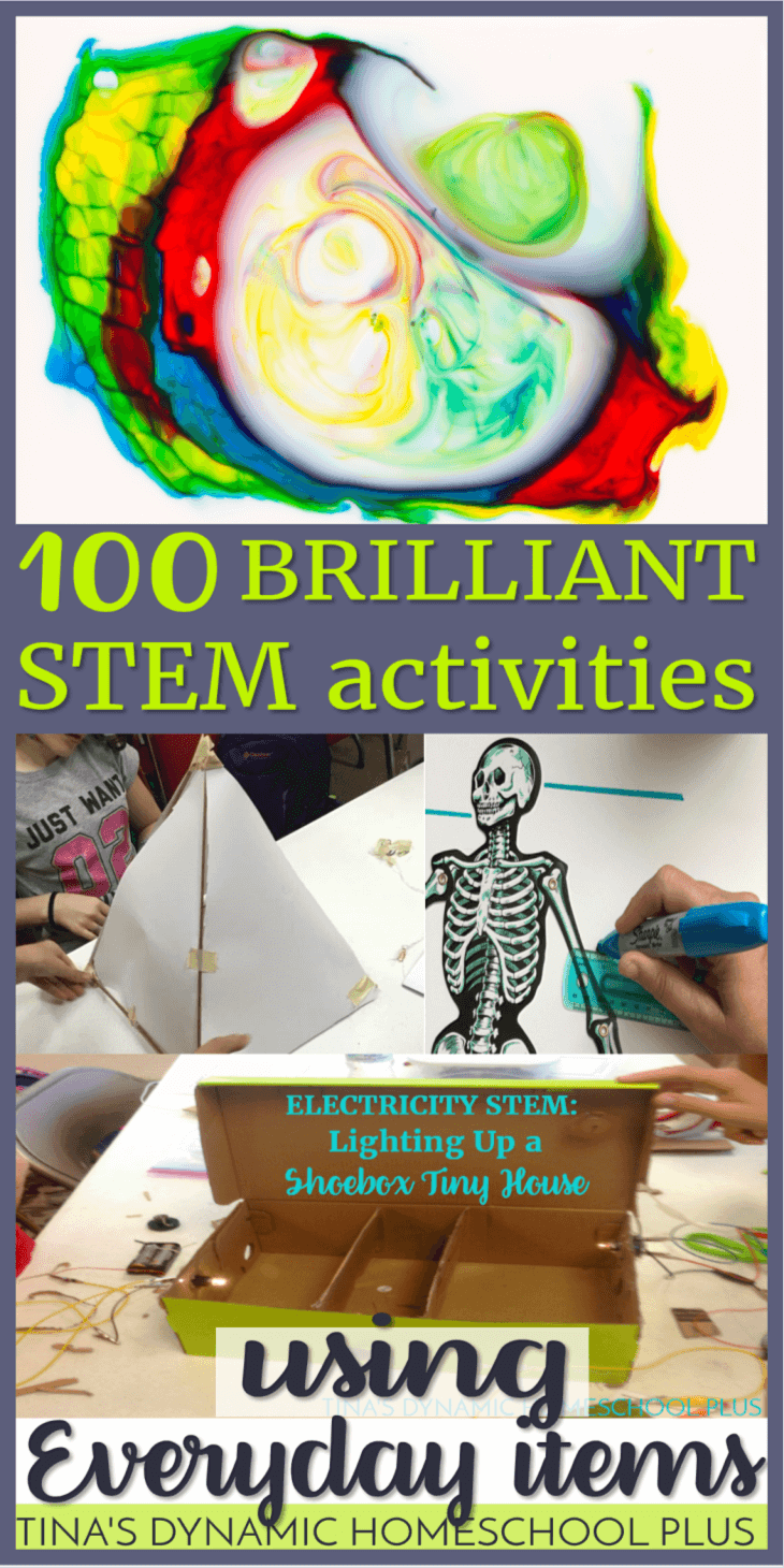 STEM learning has to be easy in my home and nothing is easier than using everyday items. Your kids will love these 100 brilliant STEM activities using everyday items. CLICK HERE!
