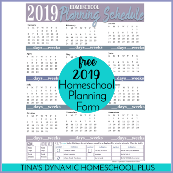 Free 2019 Year Round Homeschool Planning Form