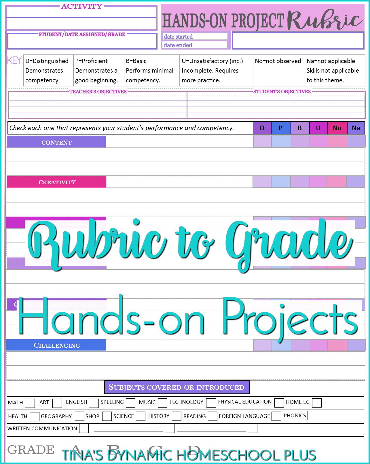 How to Grade Hands-on Homeschool Activities and Projects (Free Rubric for Grading). Don’t shy away from having fun in your homeschool or including needed hands-on activities because you’re afraid you won’t be able to grade them. Grab the tips here AND grab a free rubric for grading hands-on homeschool activities. CLICK HERE!