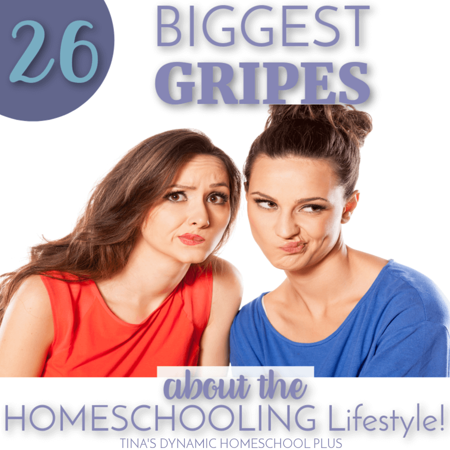 As homeschool families, we'll be the first to defend the homeschooling lifestyle. We can easily sing its praises, talk about the wonderful choice we've made to educate our kids at home, and how happy we are with that decision. However, that doesn't mean things are always perfect for us. So today we're going to get real and share some of the biggest gripes about the homeschooling lifestyle.