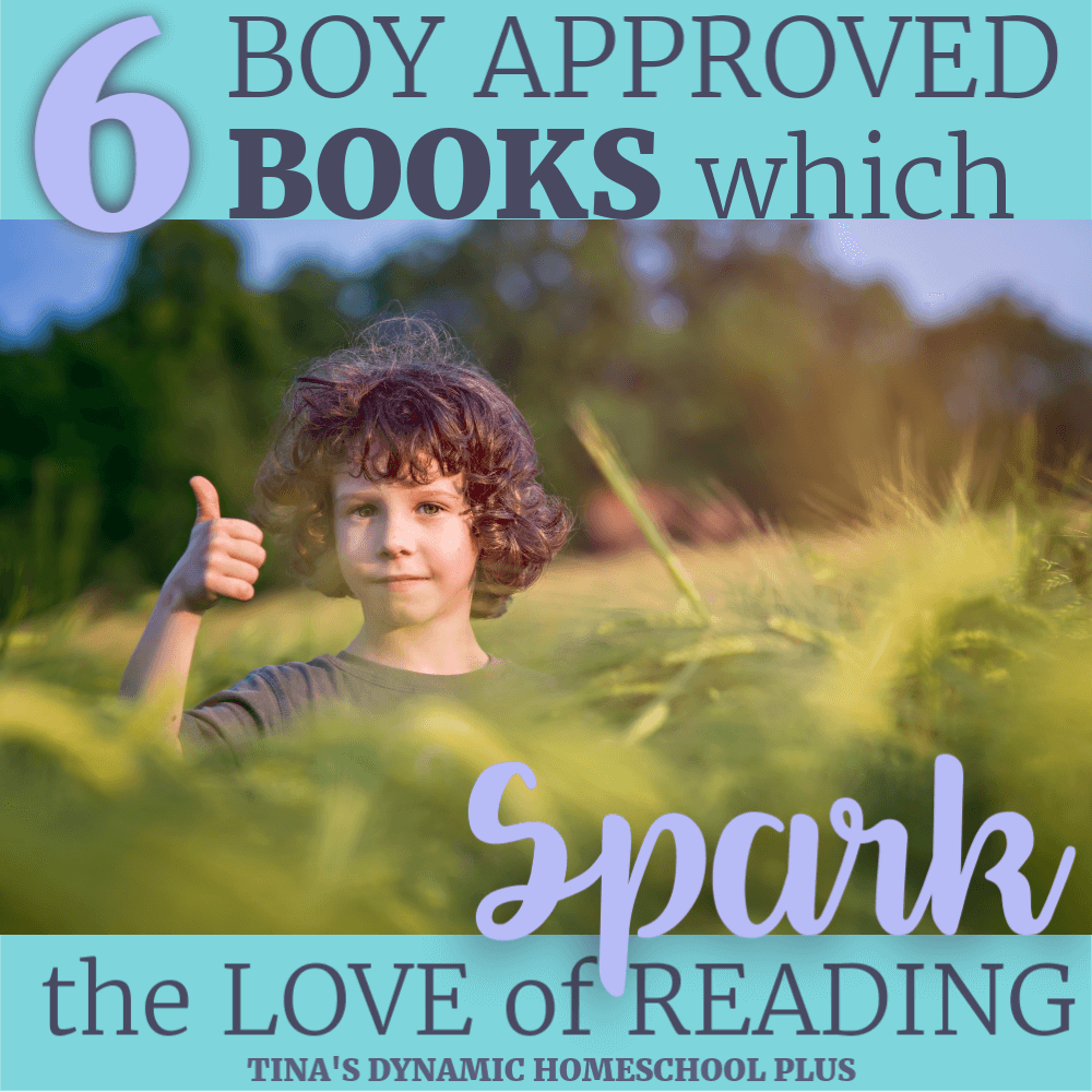 6 Boy Approved Books Which SPARK the Love of Reading!! Sharing these 6 boy approved books which spark the love of learning, I'm hoping that one or more of them will flame that ember to read in your boys. CLICK here to look at this short but TRIED and TRUE List!!