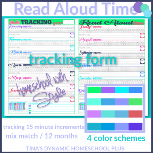 Awesome Reading Aloud Tracking Time Homeschool Form