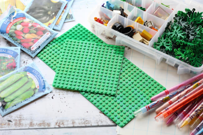 1 LEGO GARDEN SUPPLIES How to Garden Plan With Kids Using LEGO