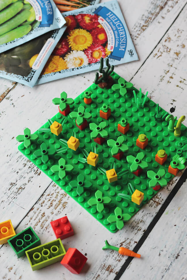 2 lego garden planning 1  LEGO GARDEN SUPPLIES How to Garden Plan With Kids Using LEGO