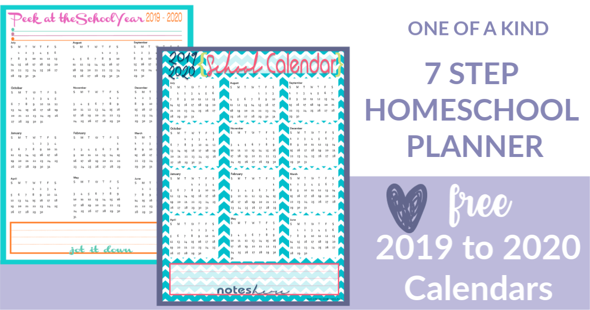 Free 2019-2020 Academic Calendars – Homeschool Planner