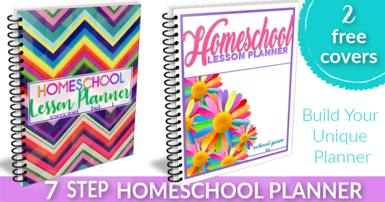 One of a Kind 7 Step Free Homeschool Planner – More Front Covers!