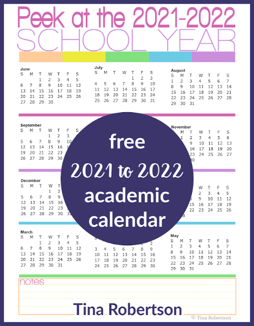Free 2021-2022 Academic Calendars – Homeschool Planner