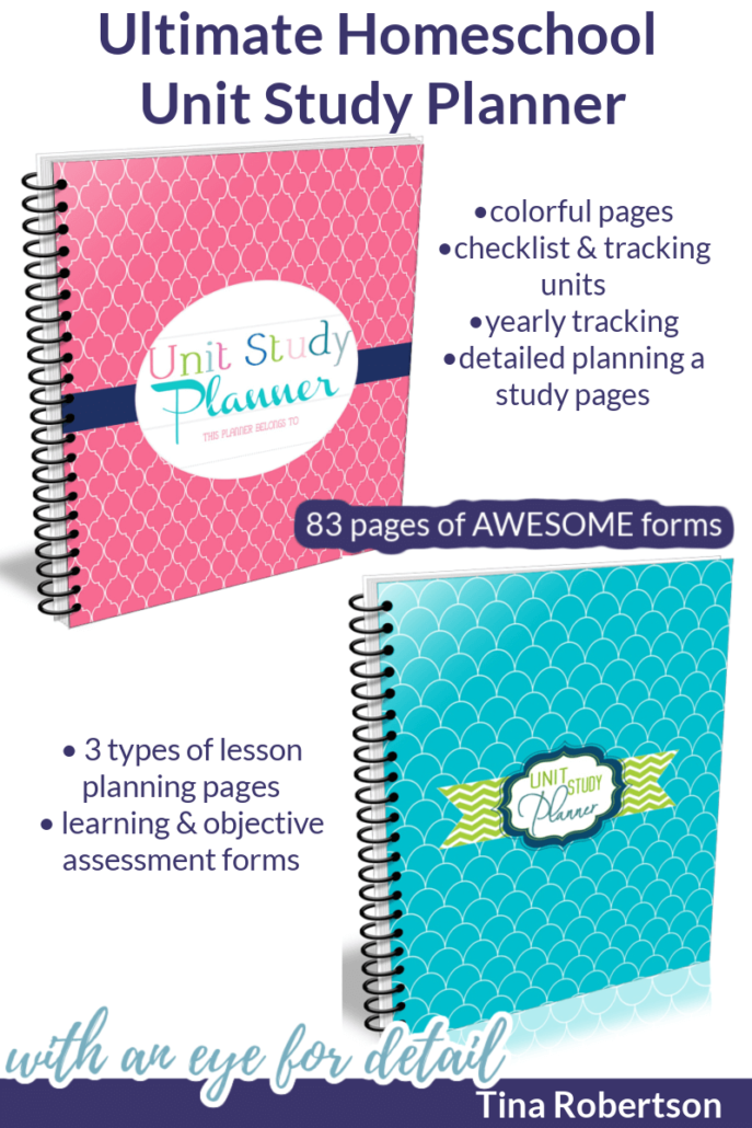 Ultimate DIY Homeschool Unit Study Planner Created by Tina Robertson after years of creating homeschool unit studies. You'll LOVE the eye for detail she has. CLICK HERE!