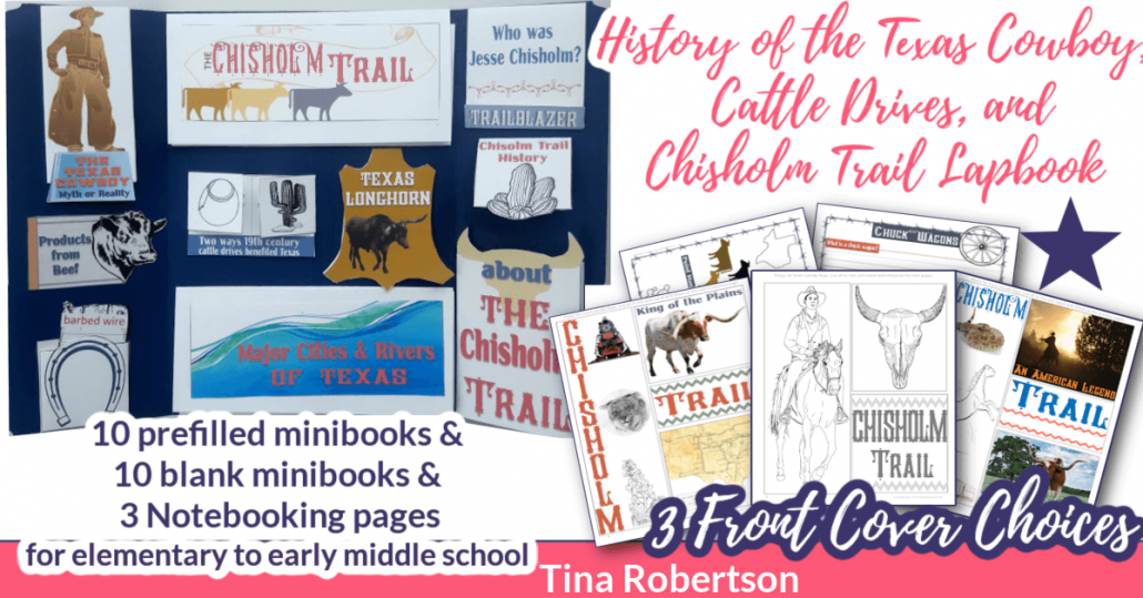 History of the Texas Cowboy, Cattle Drives, and Chisholm Trail Free Unit Study