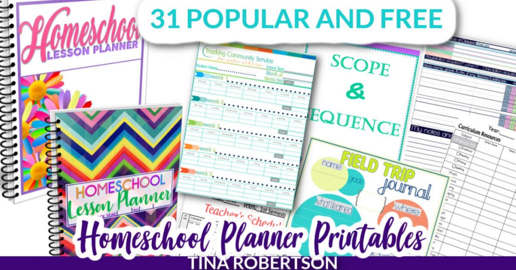  31 Popular and Free Homeschool Planner Printables