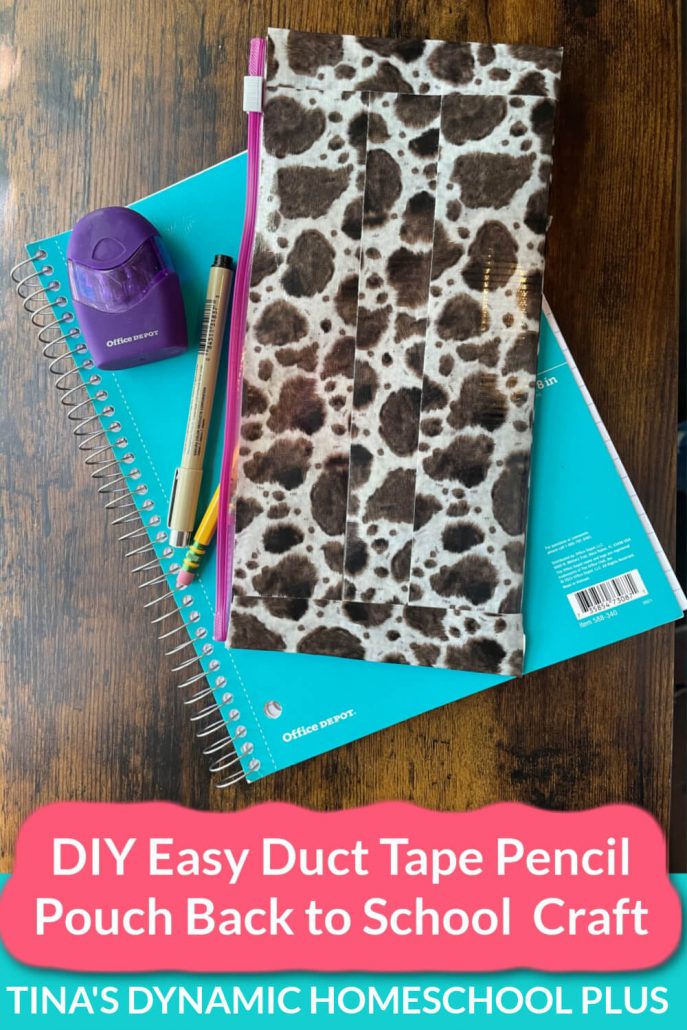 DIY Easy Duct Tape Pencil Pouch Back to School Kids Craft