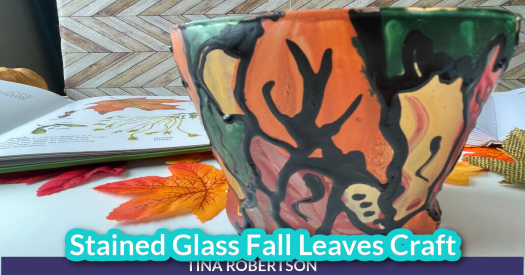 How to Make a Kids Fun Stained Glass Fall Leaves Craft