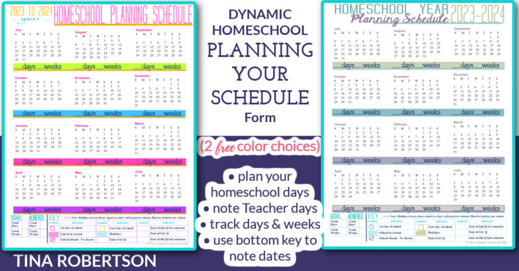 School Year 20232024 Homeschool Planning Schedules Beautiful Forms