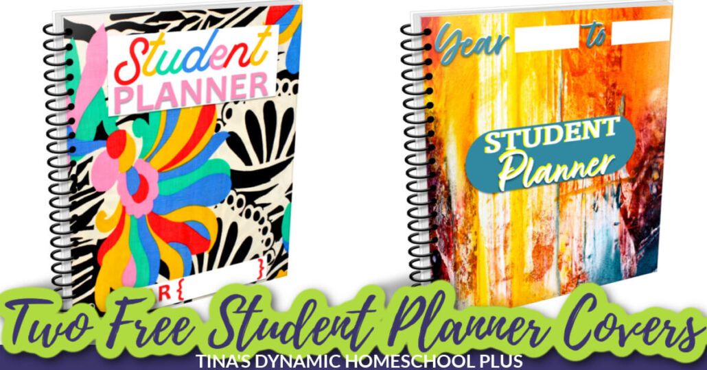 Two Free Homeschool Student School Planner Covers