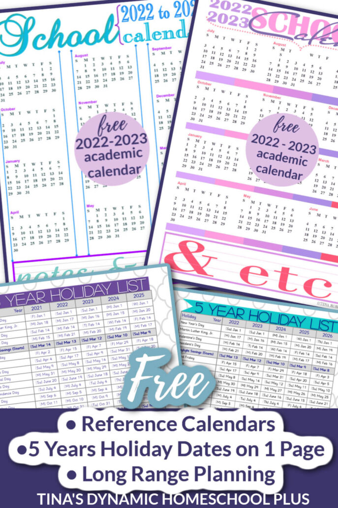 Um maravilhoso calendário de planejamento escolar em casa gratuito e site de referência de férias