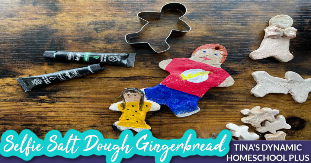 Fun Selfie Salt Dough Gingerbread Kids Activity for Long Winter Nights