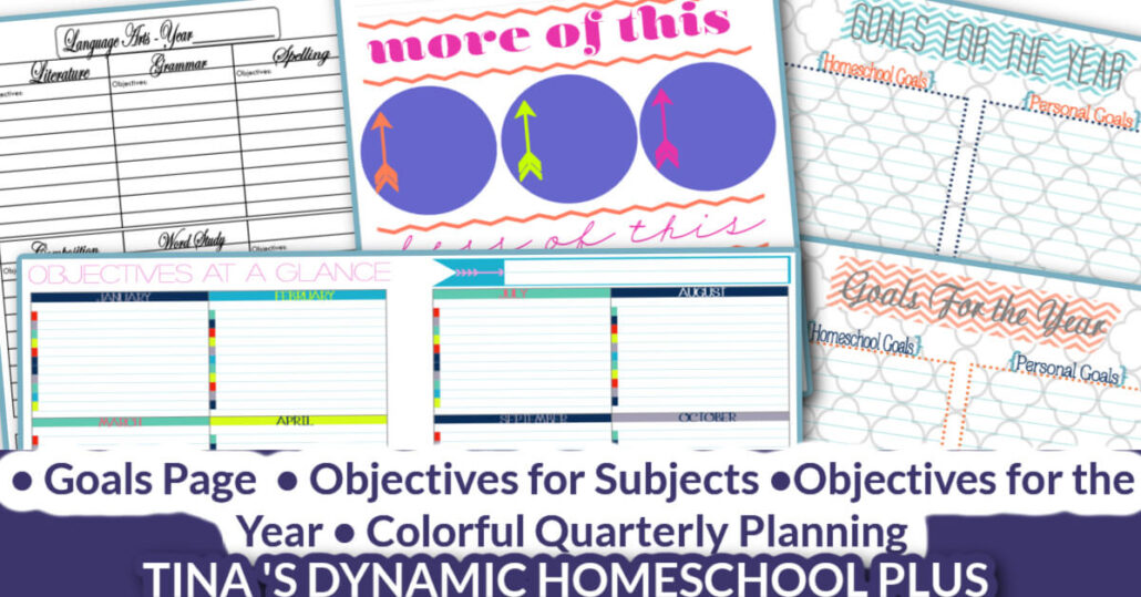 Gorgeous Free Homeschool Objectives Printables and Educational Goals