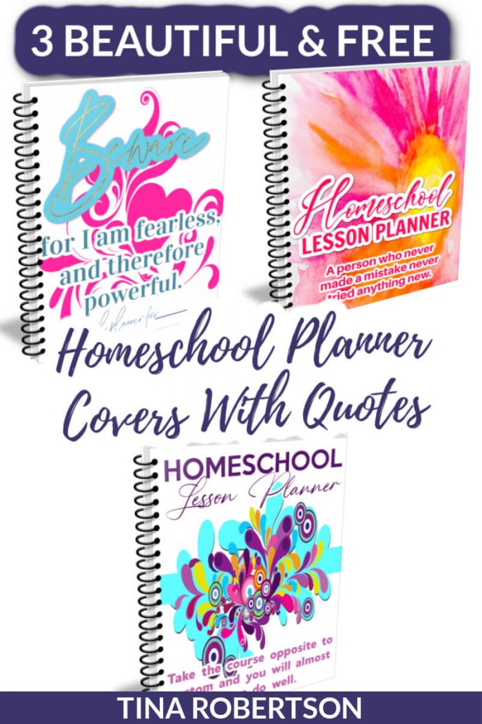 3 Beautiful and Free Homeschool Planner Covers