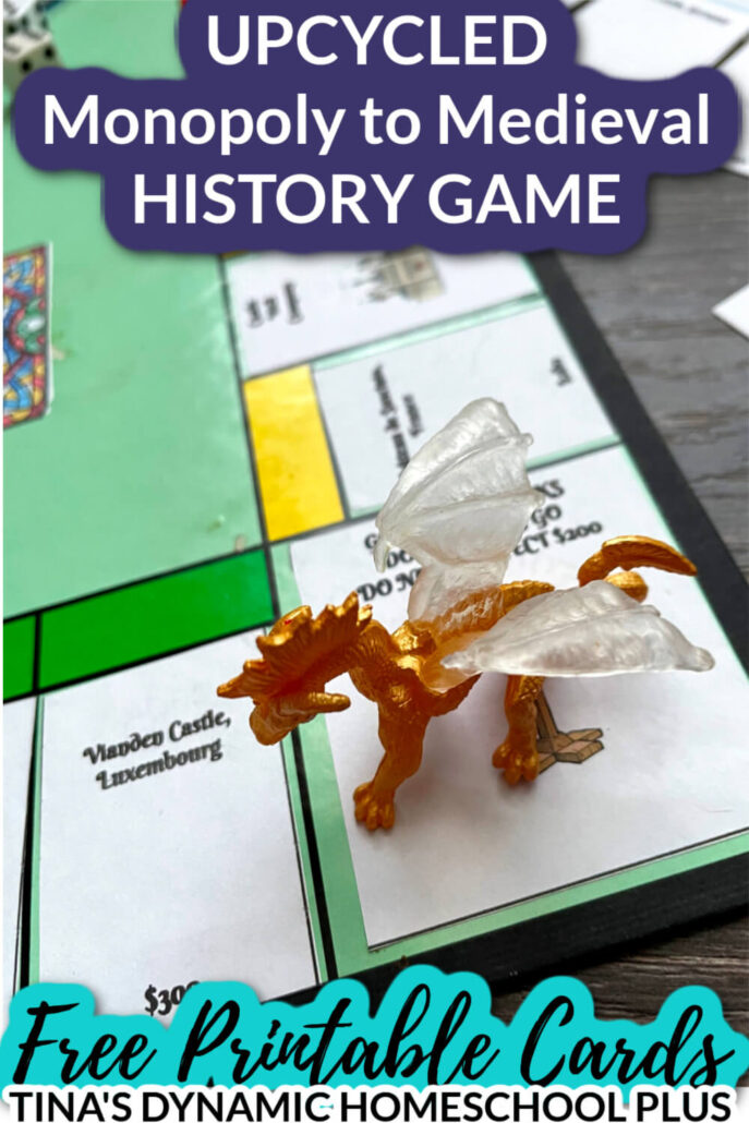 How To Upcycle A Monopoly Game to A Medieval Theme & Free Printables