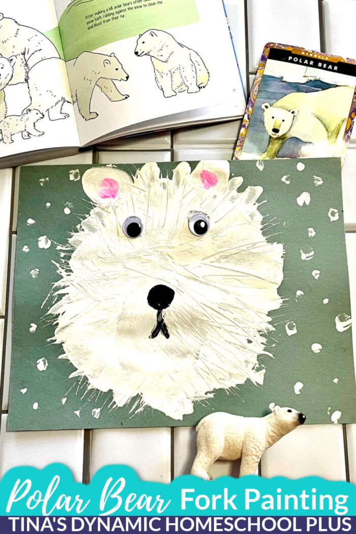 Kindergarten Crafts for Winter An Easy and Fun Polar Bear Fork Painting