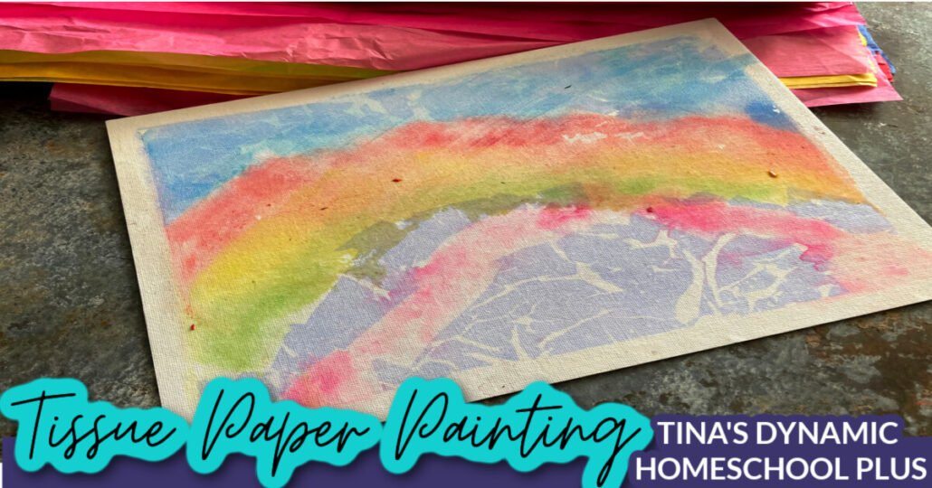 Kindergarten Paper Crafts and a Fun Tissue Paper Painting