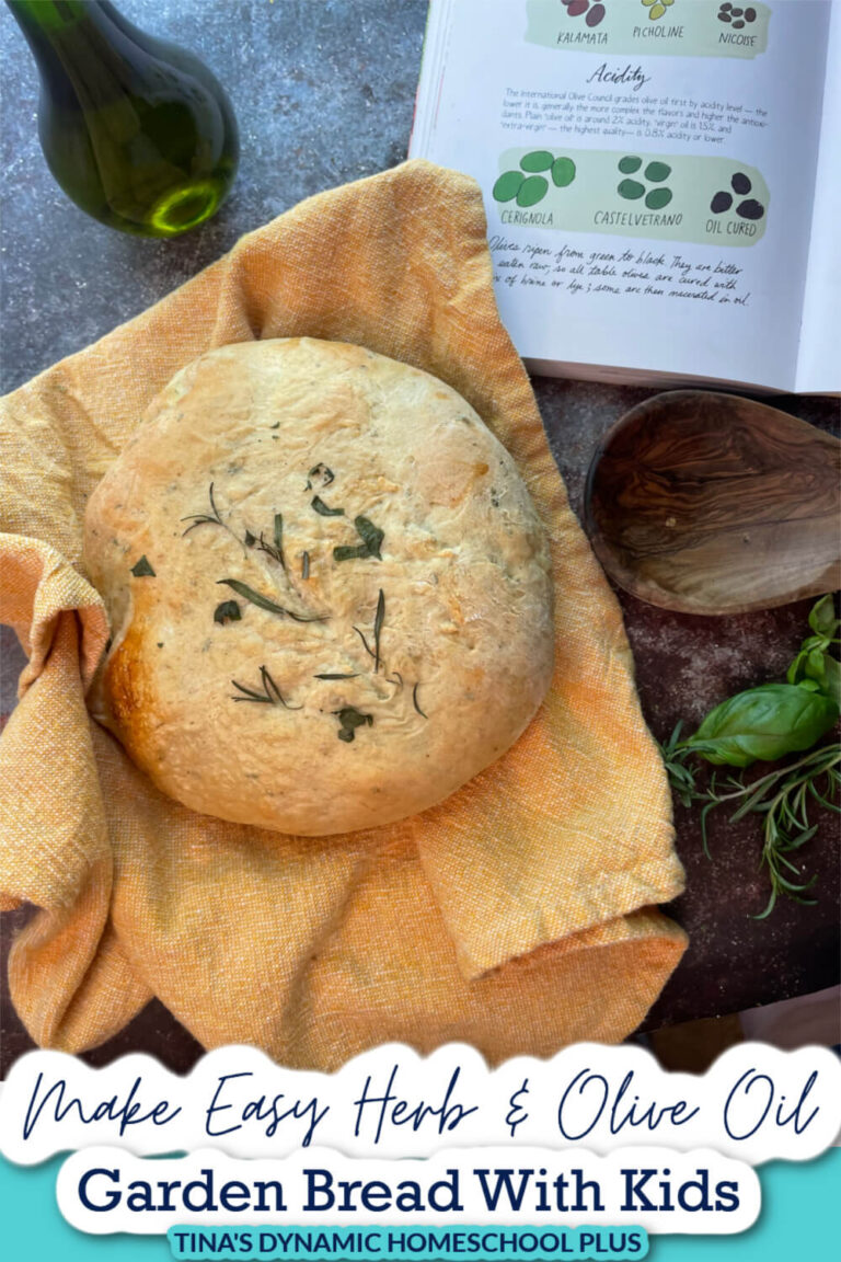 How To Make Easy Herb And Olive Oil Garden Bread With Kids   How To Make Easy Herb And Olive Oil Garden Bread With Kids At Tinas Dynamic Homeschool Plus 768x1152 