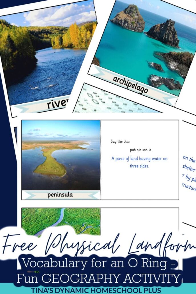 Free Physical Landform Vocabulary for an O Ring Fun Geography Activity