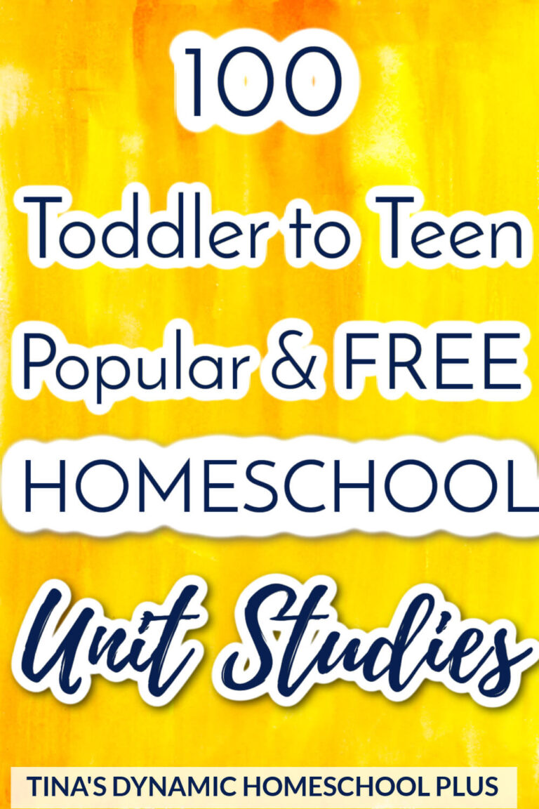Toddler to Teen 100 Popular Free Homeschool Unit Study Resources