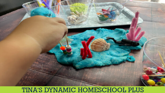 Fun Hands-on Coral Reef Activities and Play Dough Invitation to Play