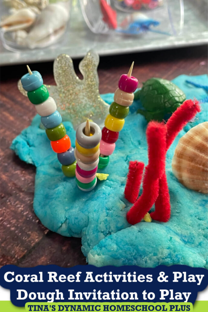 Fun Hands-on Coral Reef Activities and Play Dough Invitation to Play