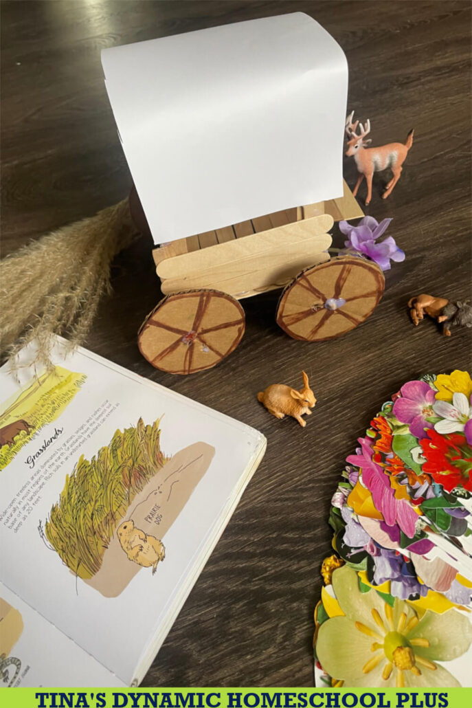 National Prairie Day Easy Popsicle Stick Wagon Craft
