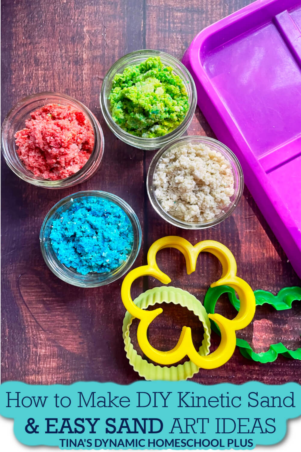 How to Make DIY Kinetic Sand for Sensory Bins - Pre-K Pages