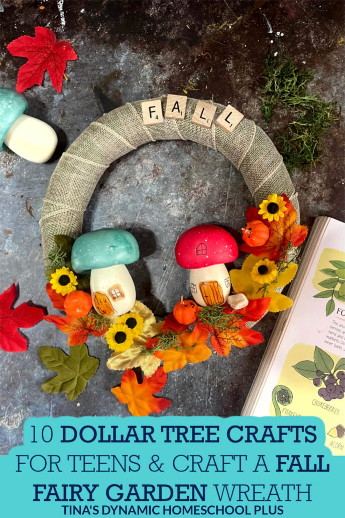 10 Dollar Tree Crafts for Teens & Craft a Cute Fall Fairy Garden Wreath