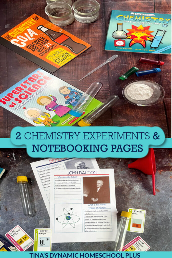 2 Fun Chemistry for Kids Experiments & John Dalton Notebooking Pages
