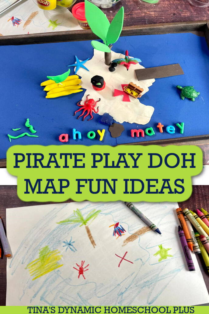 8 Pirate Play Doh Map Fun Ideas and Sensory Tray