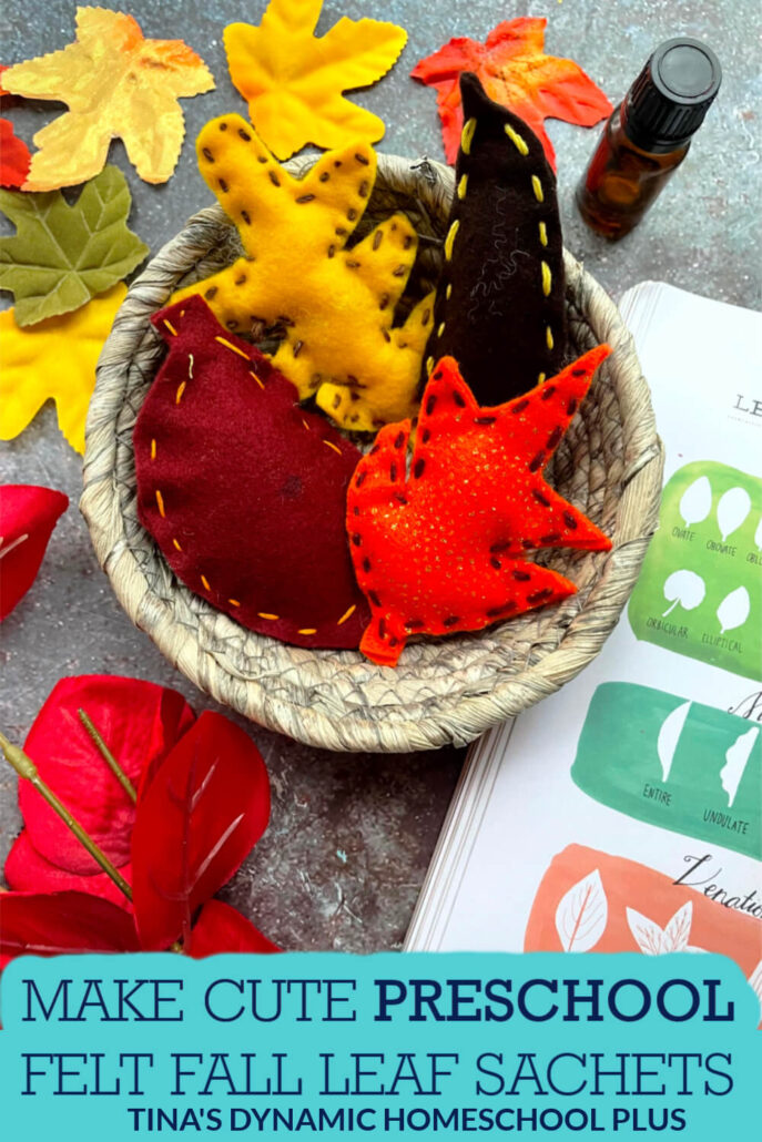 Make Cute Felt Leaf Sachets For Fall Leaf Crafts for Preschoolers