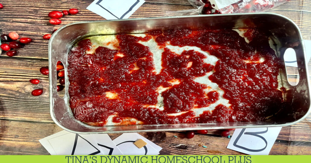 11 Fun Handwriting Activities For Preschoolers | Easy Cranberry Sauce Writing Tray