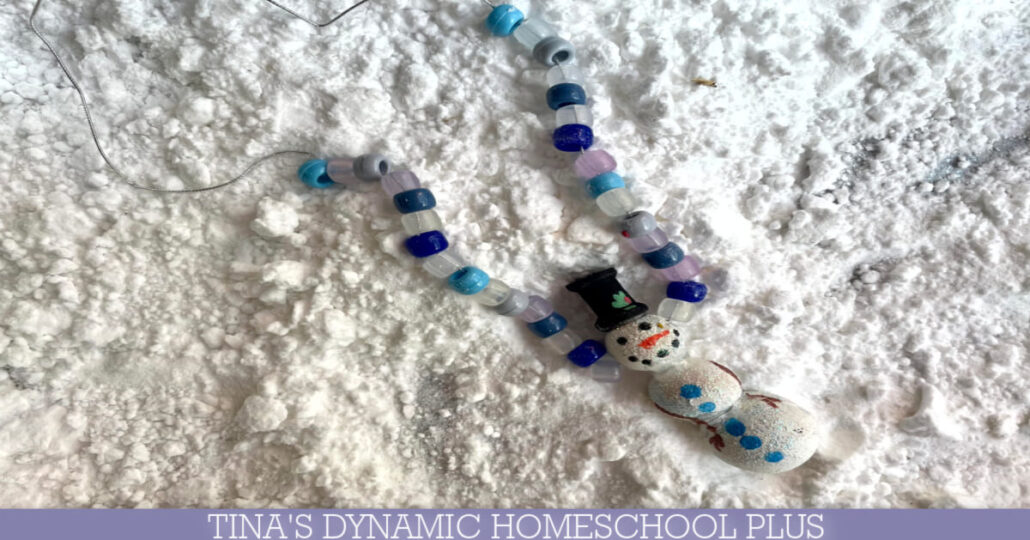 8 Cool Winter Crafts for Middle School | Craft a Snowman Bead Necklace