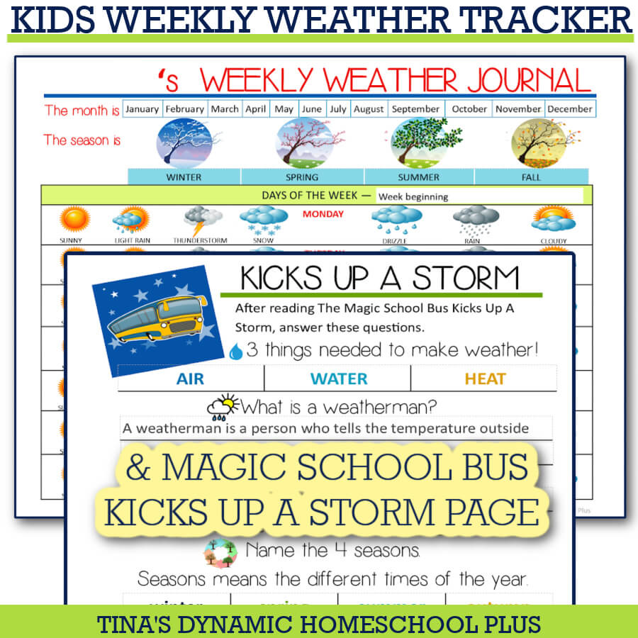 Fun Felt Weather Chart & Free The Magic School Bus Kicks Up A Storm Worksheet
